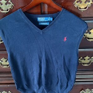 Polo by Ralph Lauren Dark Blue V-Neck Sweater
